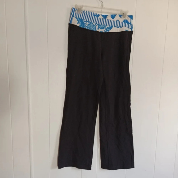 Lululemon Astro Pants Black / Arrow Chevron Polar Cream Beaming Blue 8 Tall - Picture 1 of 8